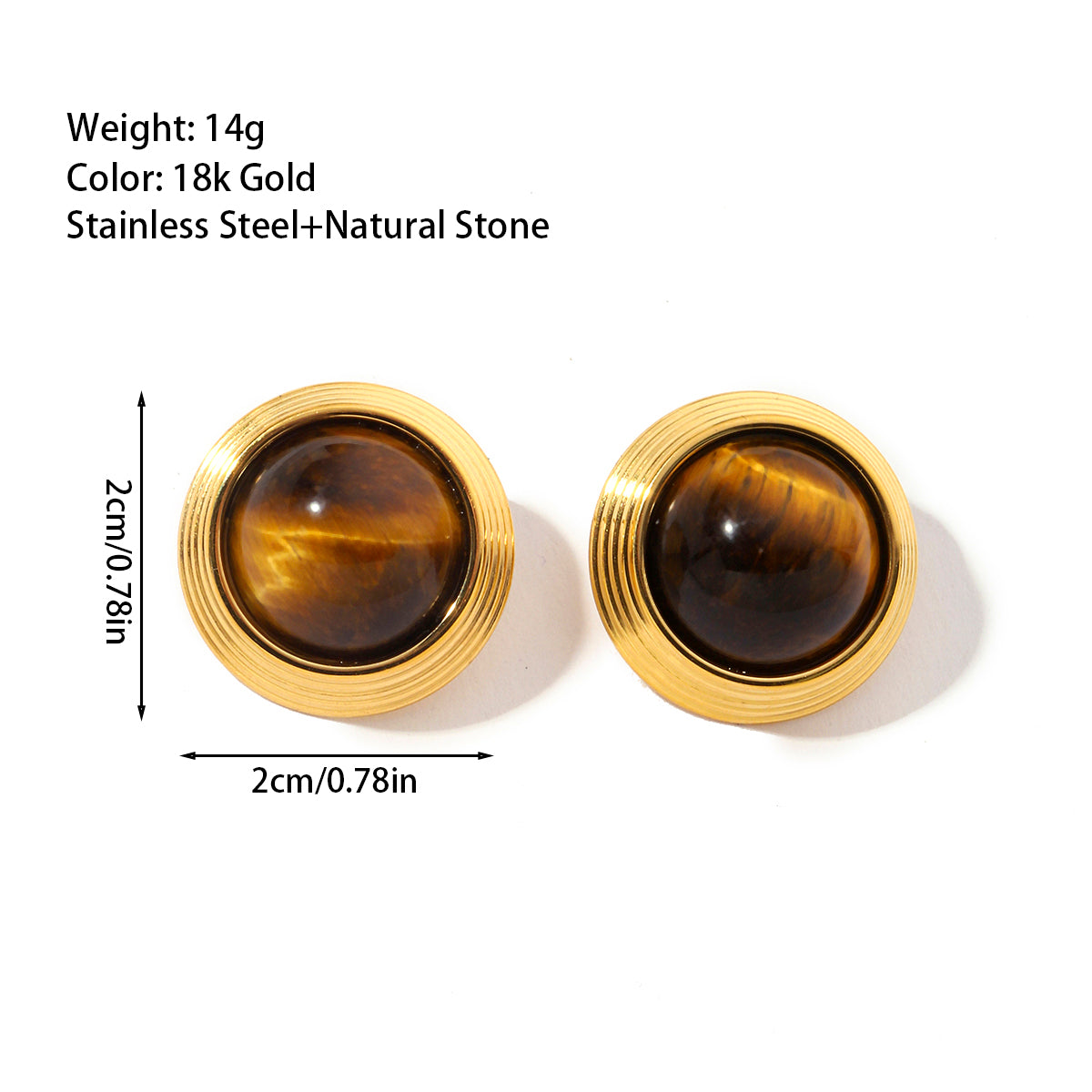 1 Pair Retro Roman Style Geometric Inlay Titanium Steel Artificial Pearls 18K Gold Plated Ear Studs