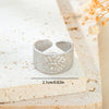 Stainless Steel Simple Style Irregular Eye Open Rings