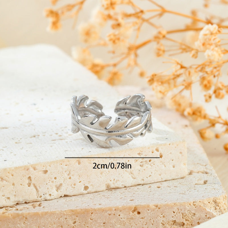 Stainless Steel Simple Style Irregular Eye Open Rings