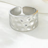 Stainless Steel 18K Gold Plated Simple Style Solid Color Open Rings