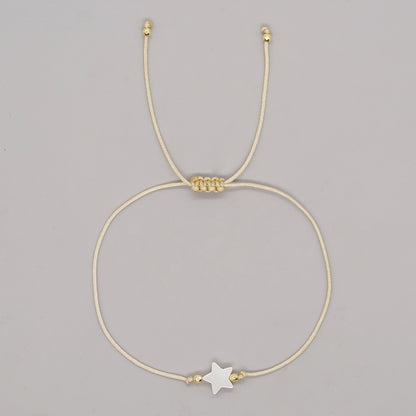 Casual Geometric Star Heart Shape Rope Women's Drawstring Bracelets