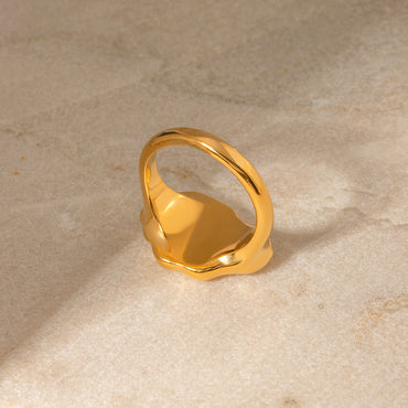 Stainless Steel 18K Gold Plated IG Style Irregular Rings