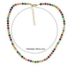 Vacation Bohemian Geometric Stainless Steel Artificial Gemstones Alloy Beaded Plating Women's Necklace