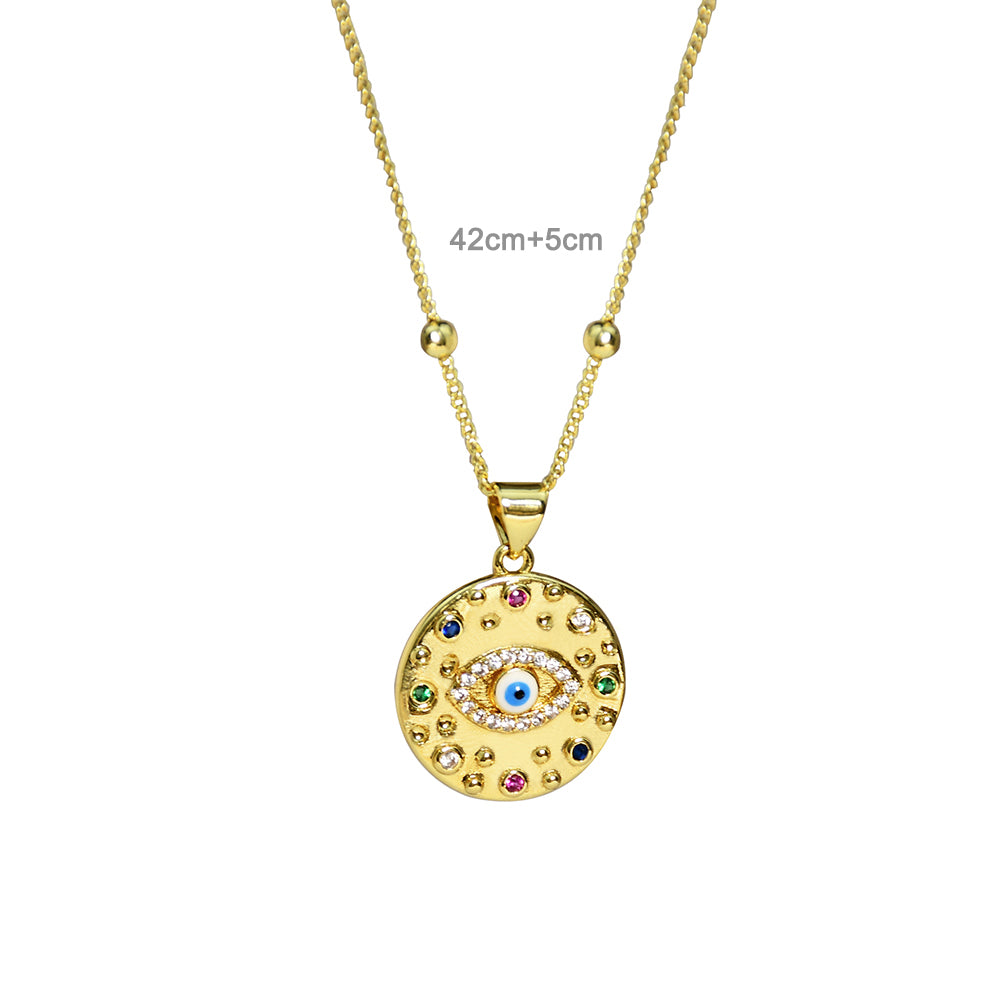 Vacation Bohemian Geometric Stainless Steel Artificial Gemstones Alloy Beaded Plating Women's Necklace