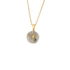 Pastoral Geometric Natural Stone 18K Gold Plated Pendant Necklace In Bulk