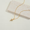 Copper 14K Gold Plated Vintage Style Simple Style Commute Inlay Cross Palm Zircon Pendant Necklace