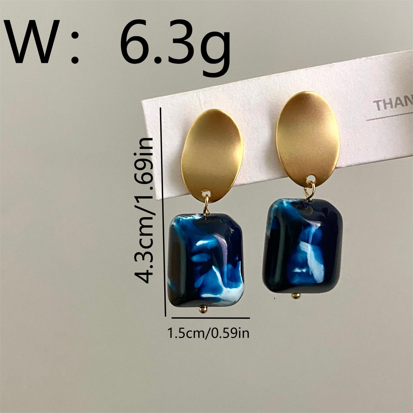 1 Pair Elegant Geometric Copper 18K Gold Plated Drop Earrings