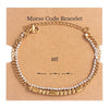 Stainless Steel Simple Style Classic Style Letter Inlay Zircon Bracelets