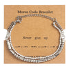 Stainless Steel Simple Style Classic Style Letter Inlay Zircon Bracelets