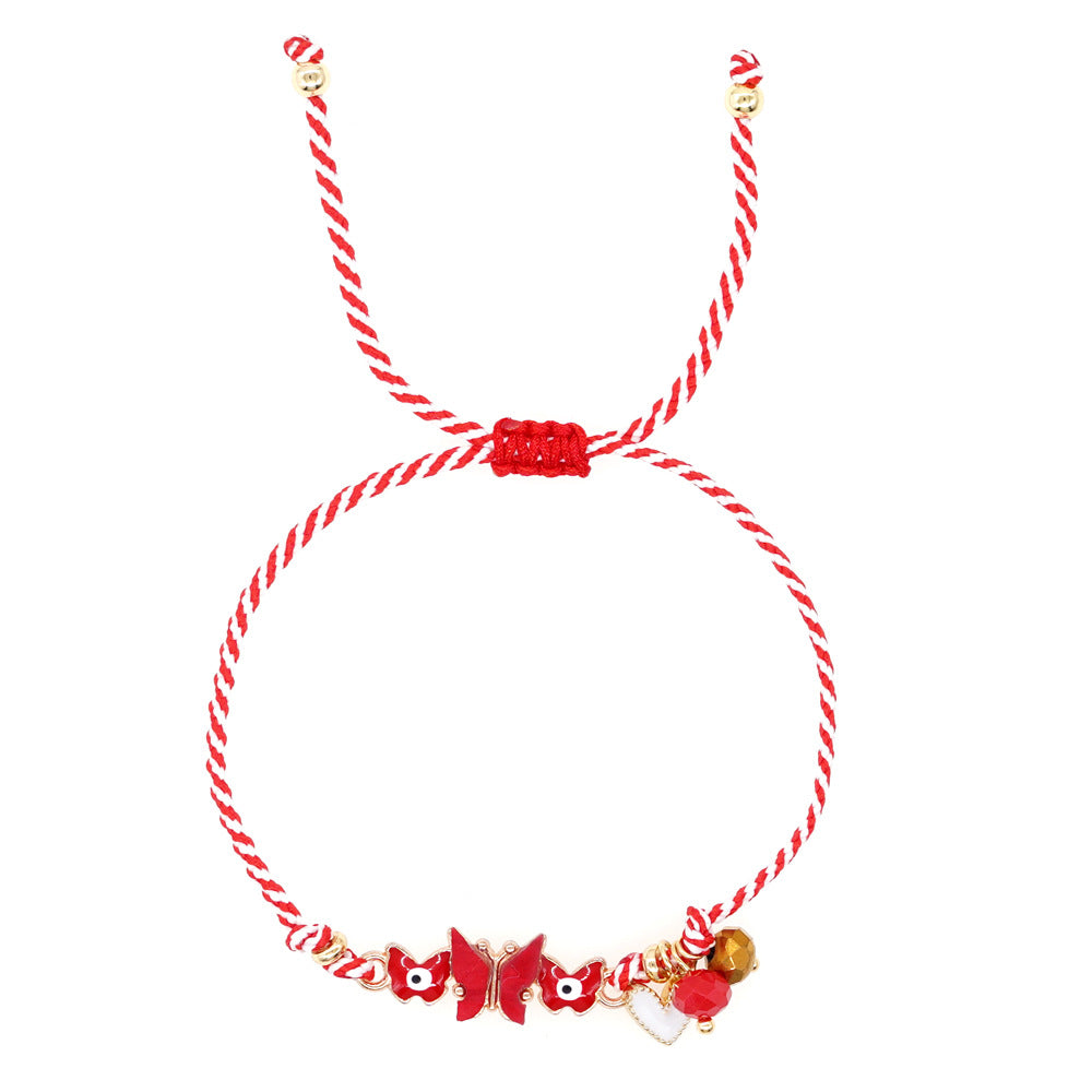 Ethnic Style Butterfly Alloy Rope Braid Women's Bracelets