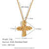 Stainless Steel 18K Gold Plated Vintage Style Classic Style Cross Plating Pendant Necklace