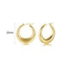 1 Pair Simple Style Round Stainless Steel 18K Gold Plated Ear Studs