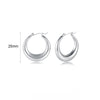 1 Pair Simple Style Round Stainless Steel 18K Gold Plated Ear Studs