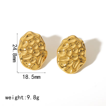 1 Pair Casual Streetwear Geometric Stainless Steel 18K Gold Plated Ear Studs