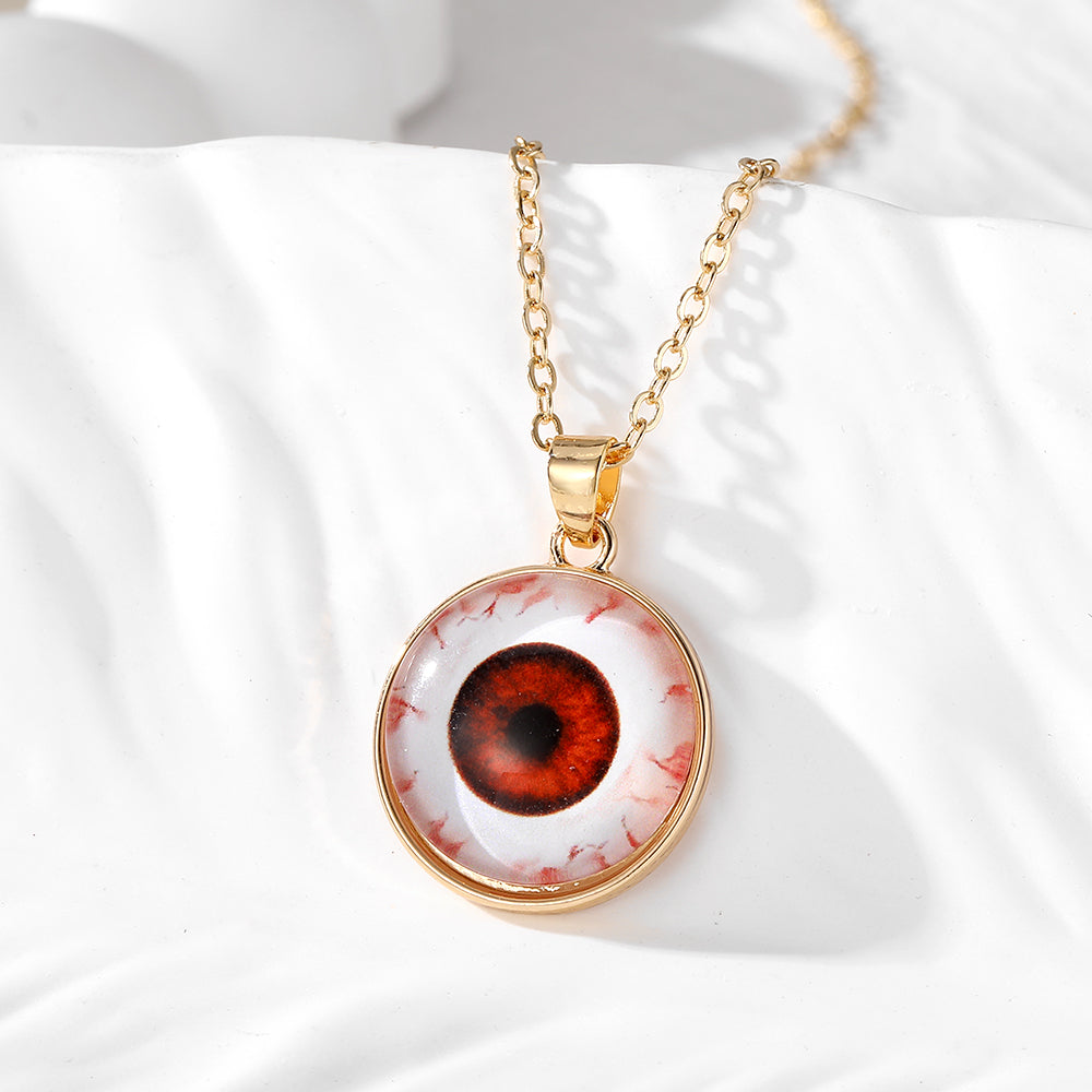 Elegant Eye Alloy Opal Women's Pendant Necklace