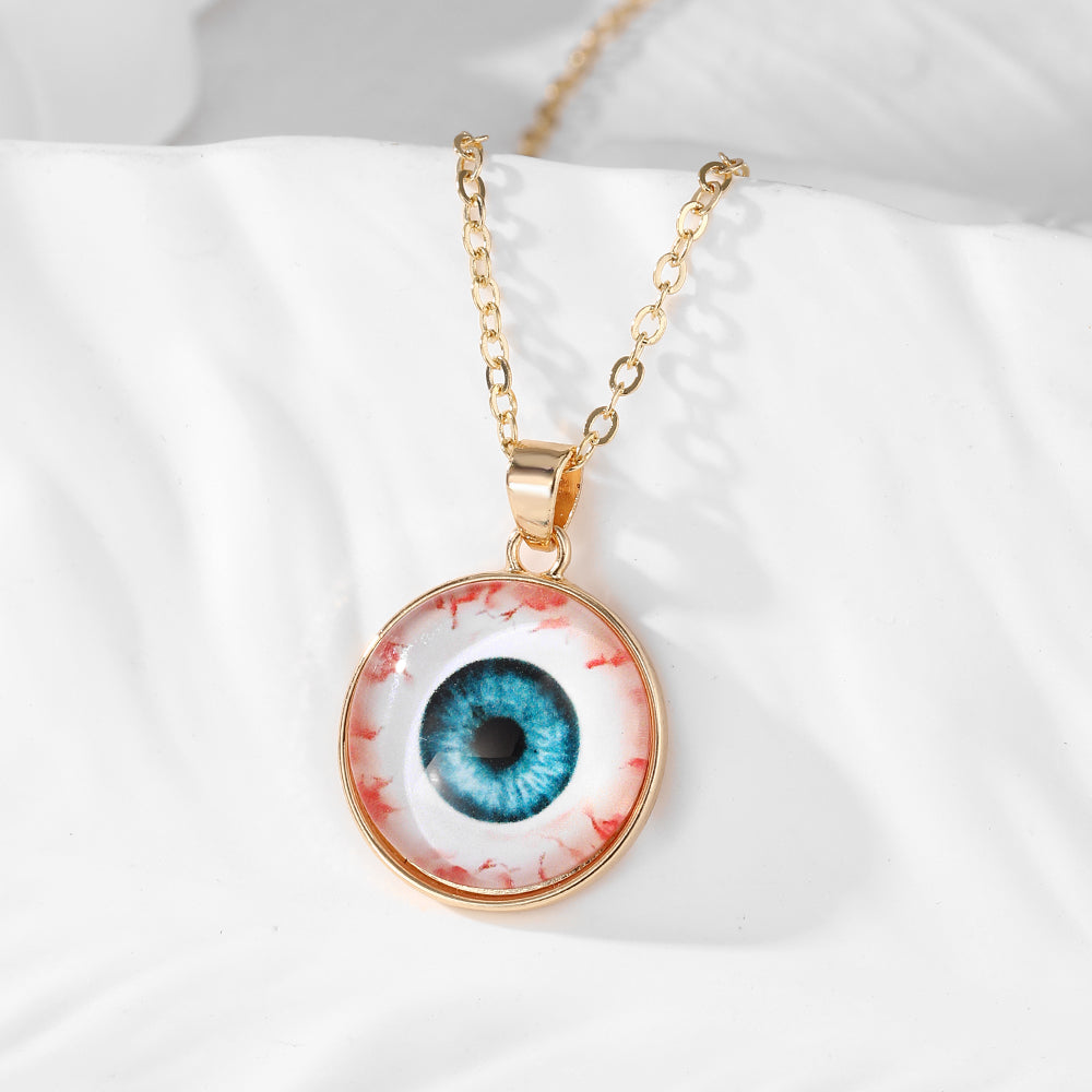 Elegant Eye Alloy Opal Women's Pendant Necklace