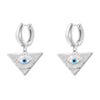 1 Pair Casual Streetwear Triangle Eye Plating Inlay Copper Zircon 18K Gold Plated Drop Earrings