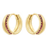 1 Pair Modern Style Shiny Double Ring Round Plating Inlay Copper Zircon 18K Gold Plated Earrings