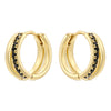 1 Pair Modern Style Shiny Double Ring Round Plating Inlay Copper Zircon 18K Gold Plated Earrings