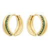 1 Pair Modern Style Shiny Double Ring Round Plating Inlay Copper Zircon 18K Gold Plated Earrings