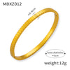 Elegant Simple Style Circle Round 18K Gold Plated Rhinestones Rhinestone Titanium Steel Wholesale Bangle