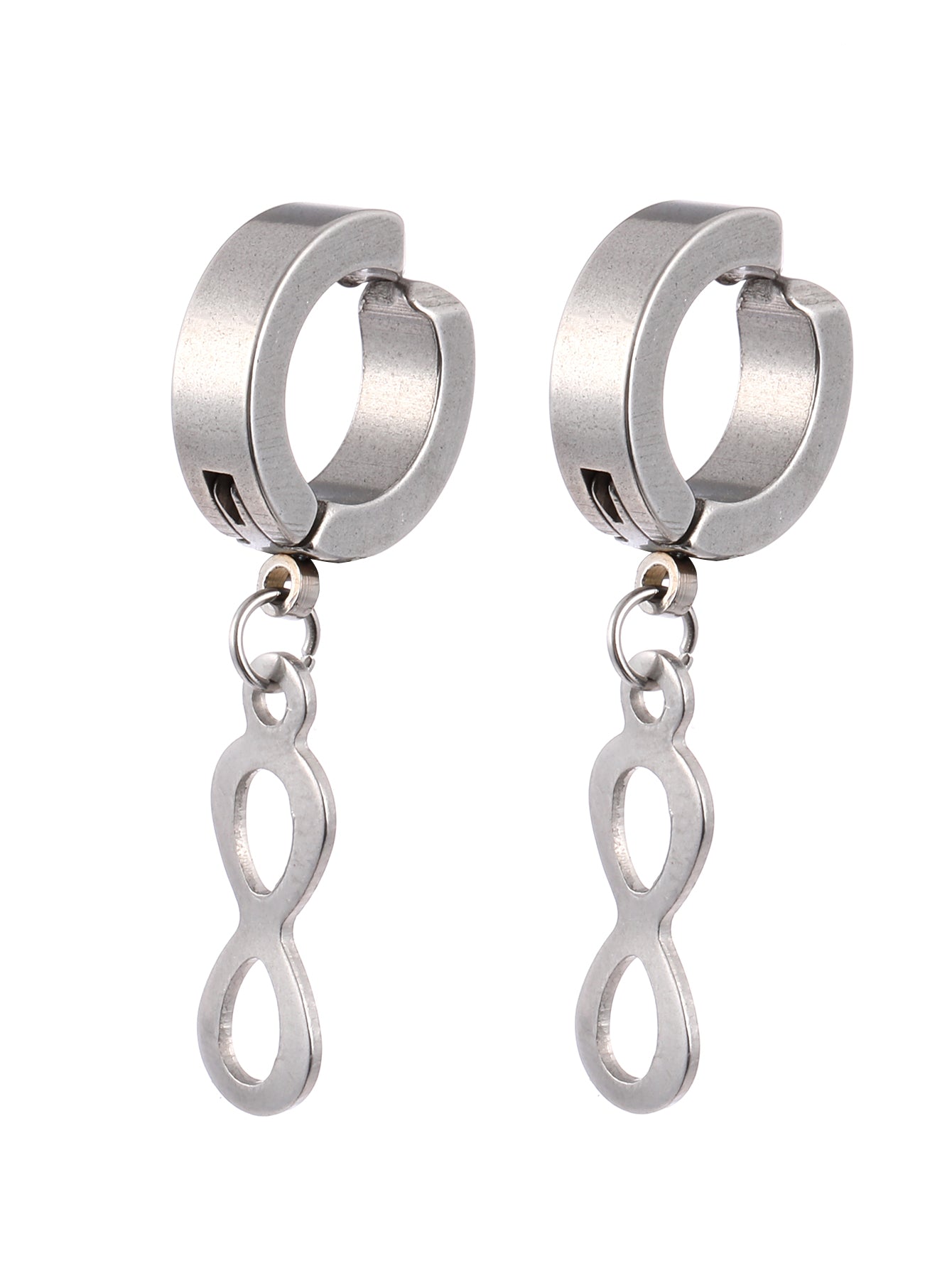 1 Pair Streetwear Infinity Alloy Drop Earrings