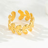 Stainless Steel Casual Roman Style Solid Color Open Rings