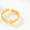 Stainless Steel Casual Roman Style Solid Color Open Rings