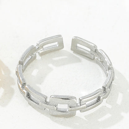 Stainless Steel Casual Roman Style Solid Color Open Rings