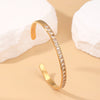 Stainless Steel 18K Gold Plated Simple Style Classic Style Solid Color Plating Inlay Zircon Bangle