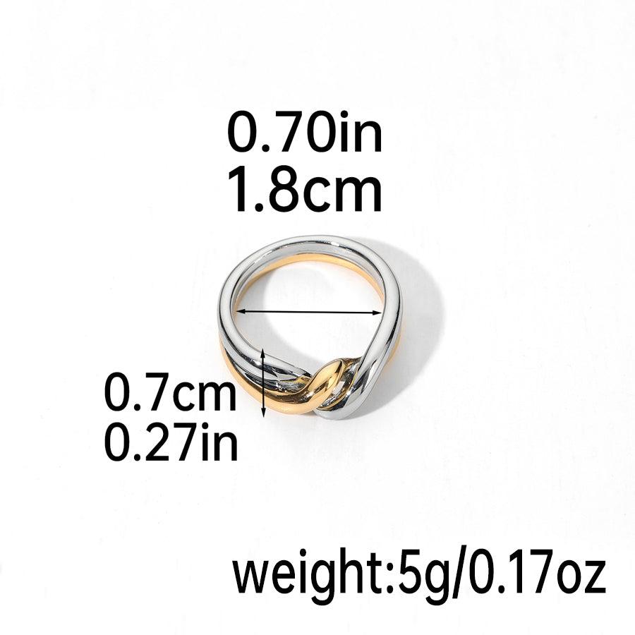 Wholesale Simple Style Classic Style Color Block Copper Plating 14K Gold Plated Silver Plated Rings