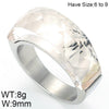 Stainless Steel 18K Gold Plated Basic Color Block Plating Inlay Glass Stone Rings