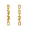 1 Pair Casual Elegant Solid Color Plating Inlay Copper Zircon 18K Gold Plated Drop Earrings