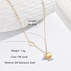 304 Stainless Steel 14K Gold Plated Elegant Romantic Classic Style Plating Heart Shape Double Layer Necklaces