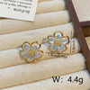 1 Pair Simple Style Commute Flower Plating Copper 18K Gold Plated Ear Studs