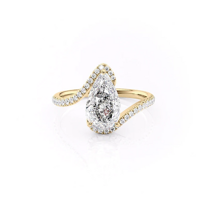 Wholesale Simple Style Water Droplets Copper Plating Inlay White Gold Plated Zircon Rings