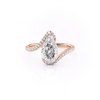 Wholesale Simple Style Water Droplets Copper Plating Inlay White Gold Plated Zircon Rings