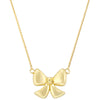 Copper 18K Gold Plated Casual Bow Knot Pendant Necklace