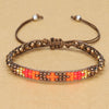 Simple Style Classic Style Color Block Bead Wax Line Crystal Beaded Women's Bracelets