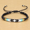 Simple Style Classic Style Color Block Bead Wax Line Crystal Beaded Women's Bracelets