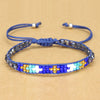 Simple Style Classic Style Color Block Bead Wax Line Crystal Beaded Women's Bracelets