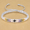 Simple Style Classic Style Color Block Bead Wax Line Crystal Beaded Women's Bracelets