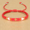 Simple Style Classic Style Color Block Bead Wax Line Crystal Beaded Women's Bracelets