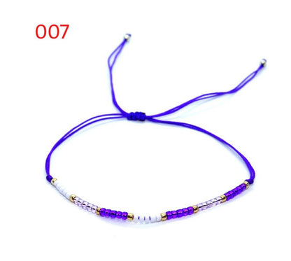 Simple Style Color Block Plastic Resin Beaded Women's Bracelets