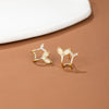 1 Pair Sweet Flower Inlay Copper Zircon Ear Studs