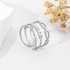 304 Stainless Steel Simple Style Classic Style Layered Solid Color Rings