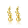 1 Pair Simple Style Classic Style Solid Color Plating Copper Gold Plated Ear Studs