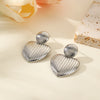 1 Pair Retro Heart Shape Plating Copper Drop Earrings