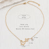 304 Stainless Steel Imitation Pearl 14K Gold Plated Sweet Simple Style Hollow Out Butterfly Pendant Necklace