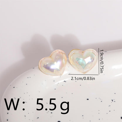 1 Pair Cute Sweet Round Plating Inlay Copper Pearl 18K Gold Plated Ear Studs